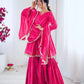 Embroidered Mal Chanderi Sharara Set with Dupatta