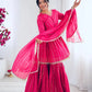 Embroidered Mal Chanderi Sharara Set with Dupatta