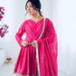 Embroidered Mal Chanderi Sharara Set with Dupatta