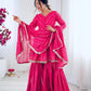 Embroidered Mal Chanderi Sharara Set with Dupatta