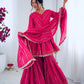Embroidered Mal Chanderi Sharara Set with Dupatta