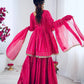Embroidered Mal Chanderi Sharara Set with Dupatta