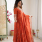 Designer Blooming Faux Embroidered Anarkali Gown Set