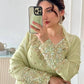 Designer Heavy Georgette Embroidered Party Wear Gown Set