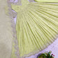 Designer Heavy Georgette Embroidered Party Wear Gown Set