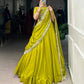 Soft Georgette Silk Embroidered Lehenga Set with Dupatta