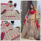 Chinon Silk Lehenga Set with Tassel Kurti Top