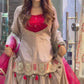 Chinon Silk Lehenga Set with Tassel Kurti Top