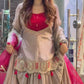 Chinon Silk Lehenga Set with Tassel Kurti Top