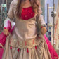 Chinon Silk Lehenga Set with Tassel Kurti Top