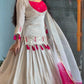 Chinon Silk Lehenga Set with Tassel Kurti Top