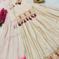 Chinon Silk Lehenga Set with Tassel Kurti Top