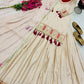 Chinon Silk Lehenga Set with Tassel Kurti Top