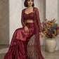 Wine Sequin Shrug Co-ord Set