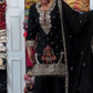 Onyx Floral Embroidered Palazzo Suit