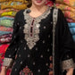 Onyx Floral Embroidered Palazzo Suit