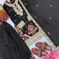 Onyx Floral Embroidered Palazzo Suit
