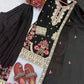 Onyx Floral Embroidered Palazzo Suit