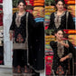 Onyx Floral Embroidered Palazzo Suit