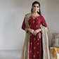 Embroidered Faux Georgette Pant Suit Set