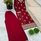 Embroidered Faux Georgette Pant Suit Set