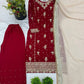 Embroidered Faux Georgette Pant Suit Set