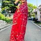Handworked Gota Patti Georgette Saree with Sequence Lace Border