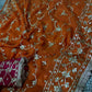 Handworked Gota Patti Georgette Saree with Sequence Lace Border