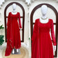 Maroon Handwork Flared Anarkali