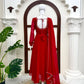 Maroon Handwork Flared Anarkali