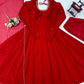 Maroon Handwork Flared Anarkali