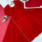 Maroon Handwork Flared Anarkali