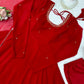Maroon Handwork Flared Anarkali