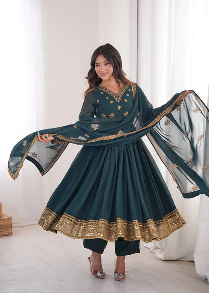 Sequin Embroidered Anarkali Set