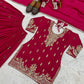 Rani Pink Sequin Sharara Set
