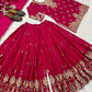 Rani Pink Sequin Sharara Set