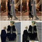 Navy & Black Velvet Sequin Palazzo Set