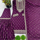 Designer Chinon Silk Embroidered Sharara Set