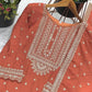 Designer Chinon Silk Embroidered Sharara Set