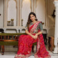Embroidered Bandhej Saree