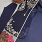 Navy Floral Embroidered Kaftan Set