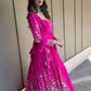 Embroidered Faux Georgette Lehenga Set