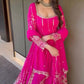 Embroidered Faux Georgette Lehenga Set