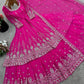 Embroidered Faux Georgette Lehenga Set