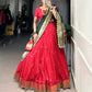 Jacquard Silk Paithani Zari Weaving Lehenga Set with Dupatta & Batwa