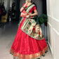 Jacquard Silk Paithani Zari Weaving Lehenga Set with Dupatta & Batwa