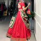 Jacquard Silk Paithani Zari Weaving Lehenga Set with Dupatta & Batwa