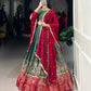 Kanchipuram Printed Zari Weaving Lehenga Set with Dupatta