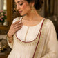 Ivory Gold Thread Anarkali