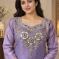 Jewel Neck Ready To Wear Glass Silk Sharara Set